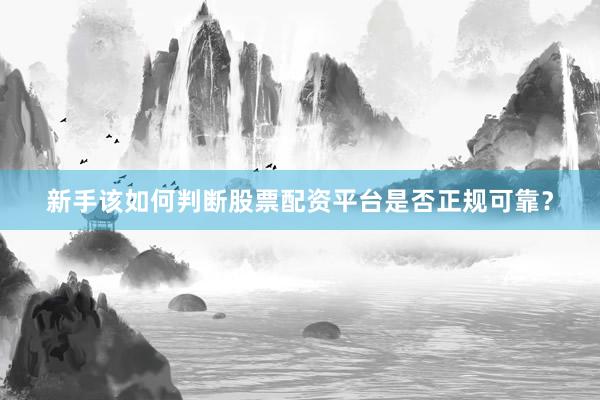新手该如何判断股票配资平台是否正规可靠？